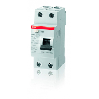 ABB FH202AC УЗО 2P 40A 30mA (AC) - Электрика, НВА - Модульное оборудование - Узо - . Магазин оборудования для автономного и резервного электропитания Ekosolar.ru в Кашире