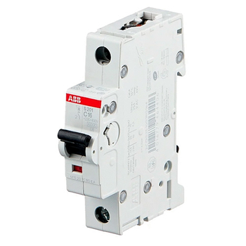 Автоматический выключатель ABB S201 1P 16А (С) 6kA - Электрика, НВА - Модульное оборудование - Автоматические выключатели - . Магазин оборудования для автономного и резервного электропитания Ekosolar.ru в Кашире