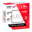 Светильник LightPhenomenON Downlight LT-TP-DL-01-18W-6500K встраиваемый квадратный 170х170 LED - Светильники - Светильники DOWNLIGHT - . Магазин оборудования для автономного и резервного электропитания Ekosolar.ru в Кашире