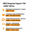 ИБП для котла Энергия Гарант 750 + Аккумулятор 100 Ач 12 В (450Вт - 122мин) - ИБП и АКБ - ИБП для котлов - . Магазин оборудования для автономного и резервного электропитания Ekosolar.ru в Кашире